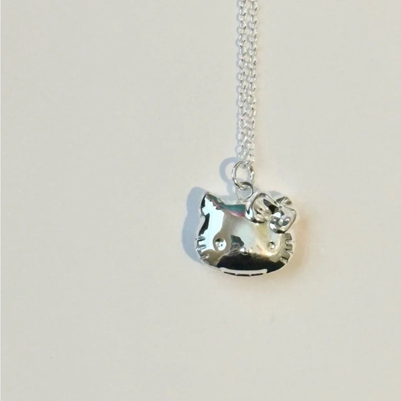 New Sterling Silver Hello Kitty Picture Locket Necklace Gift - Picture 6 of 9